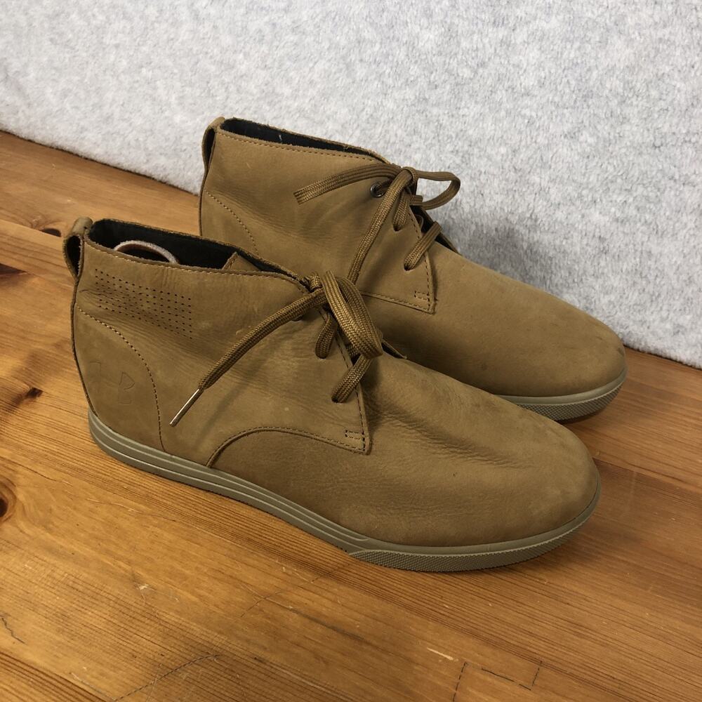 Under Armour Coast Nubuck Leather Upper Brown Mid-Top Chukka Sneaker Boot 7Y - Picture 2 of 10
